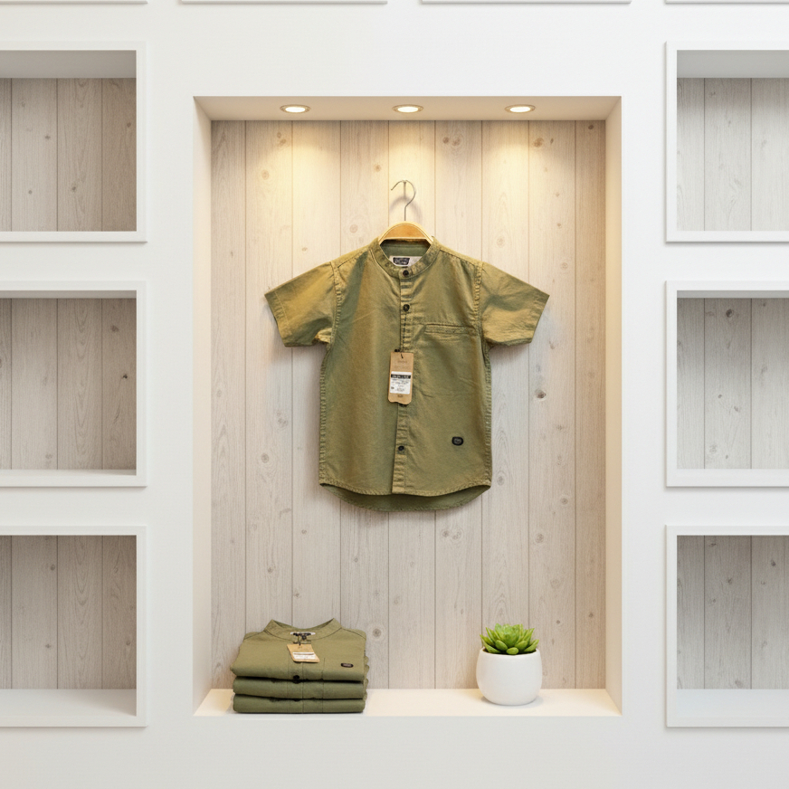 Kemeja Koko Anak Katun Twill Agera junior - Kemeja koko pendek Premium Quality