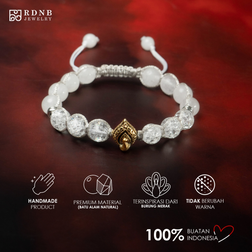 RDNB Jewelry - Merak Kharisma Cahaya - Gelang Wanita/Pria - Batu Alam Natural - Gelang Casual Spirit