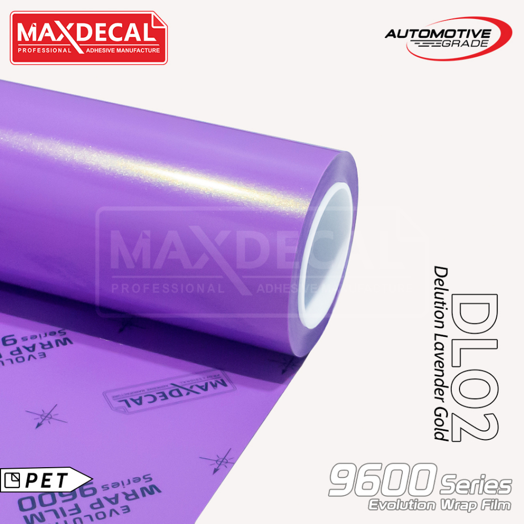 Eceran MAXDECAL 9600 DL DELUTION LAVENDER Gloss Bunglon Lembayung Evolution Wrap Film Car Sticker