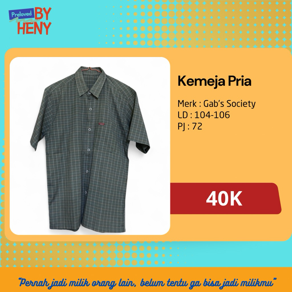 P L Kemeja Pria Gab’s Society