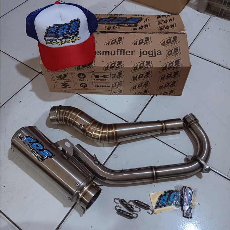 Knalpot Racing Kenalpot dor DOS Bujel Saringan Full Original DOS pnp CB GL MP