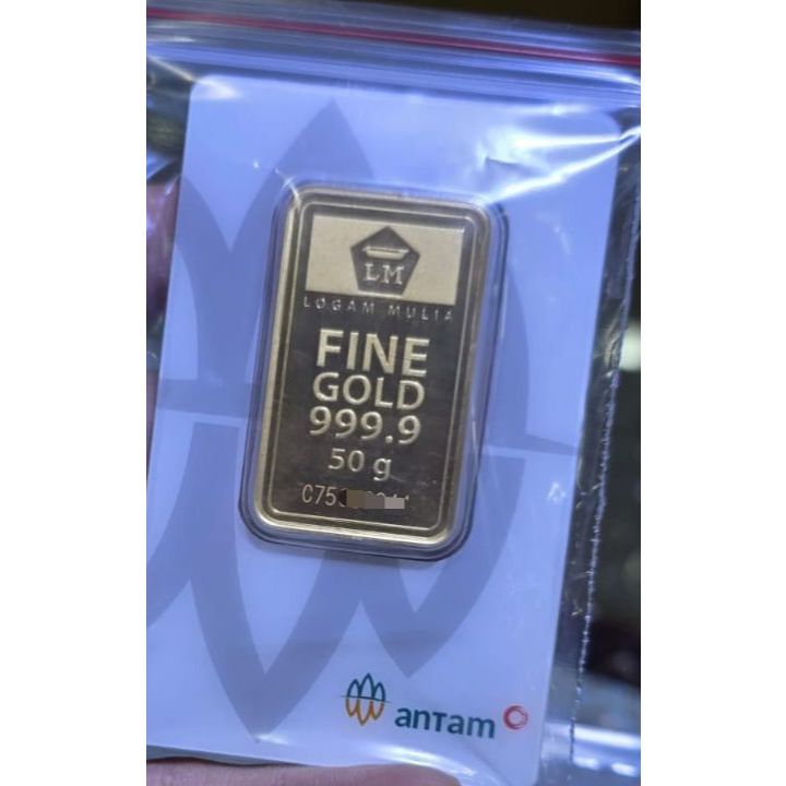 Logam Mulia emas Antam 50gram 2025 Certieye emas