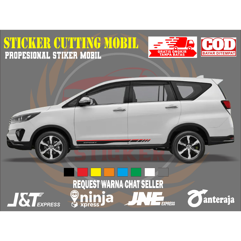 sticker mobil innova sticker mobil toyota innova stiker mobil innova keren stiker variasi body mobil