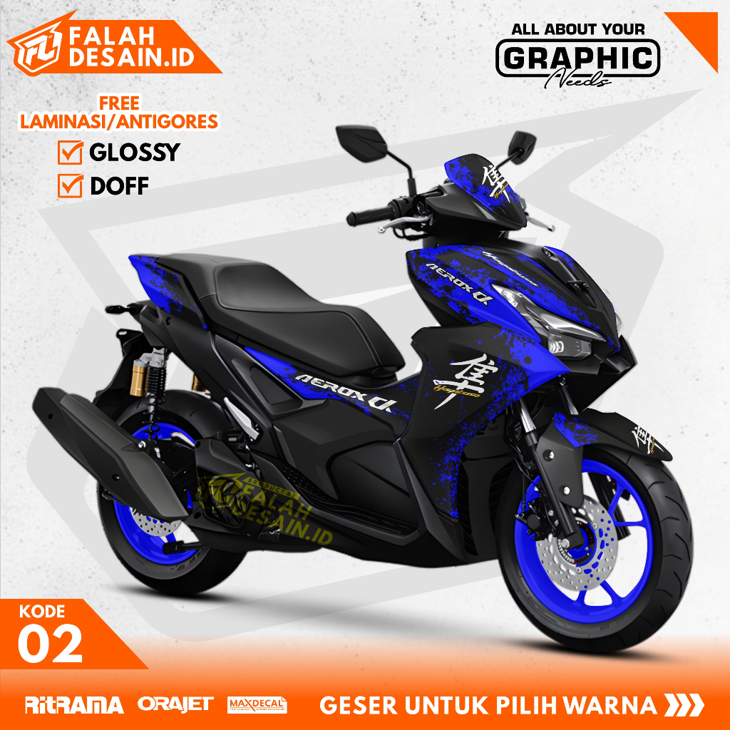 Decal Aerox 155 Hayabusa Warna Merah Full Body