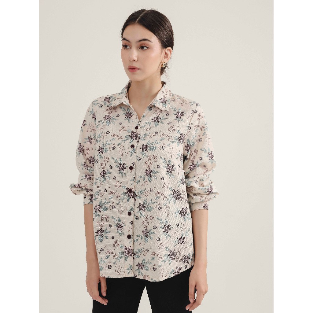 EXPAND Amara Blouse |Kemeja Wanita - Atasan Lengan Panjang