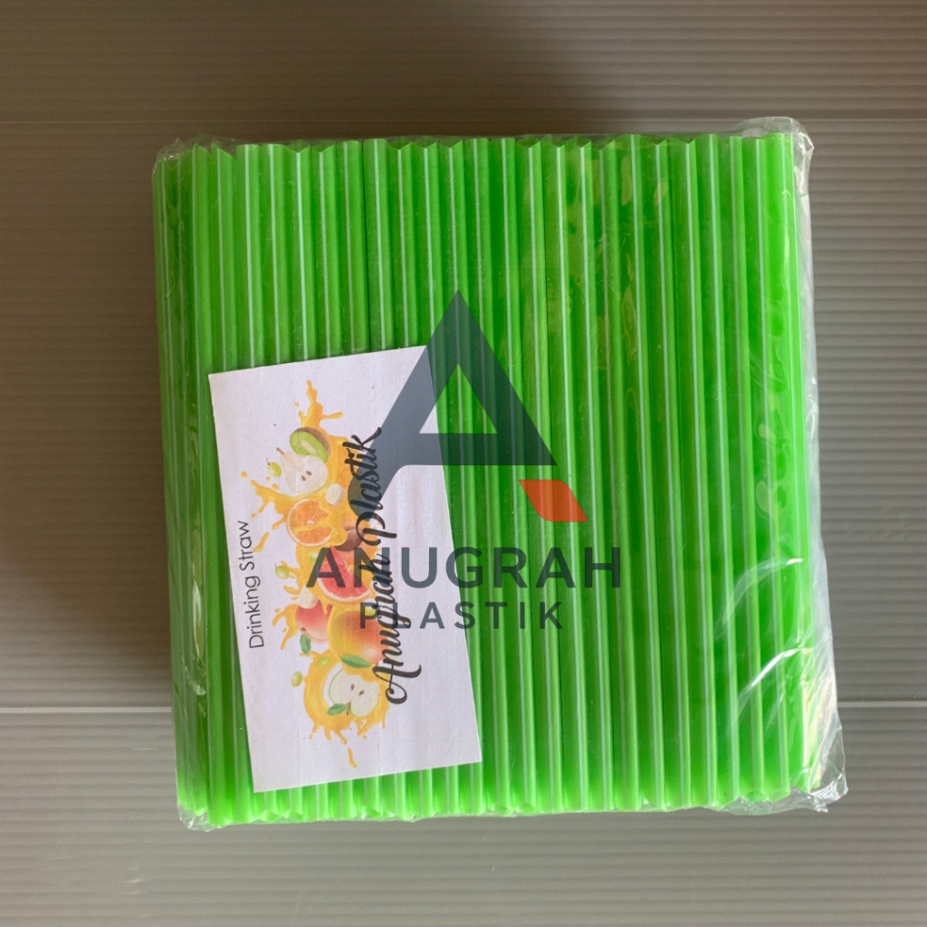 Anugrah Plastik Sedotan Teh Poci Lancip Hijau