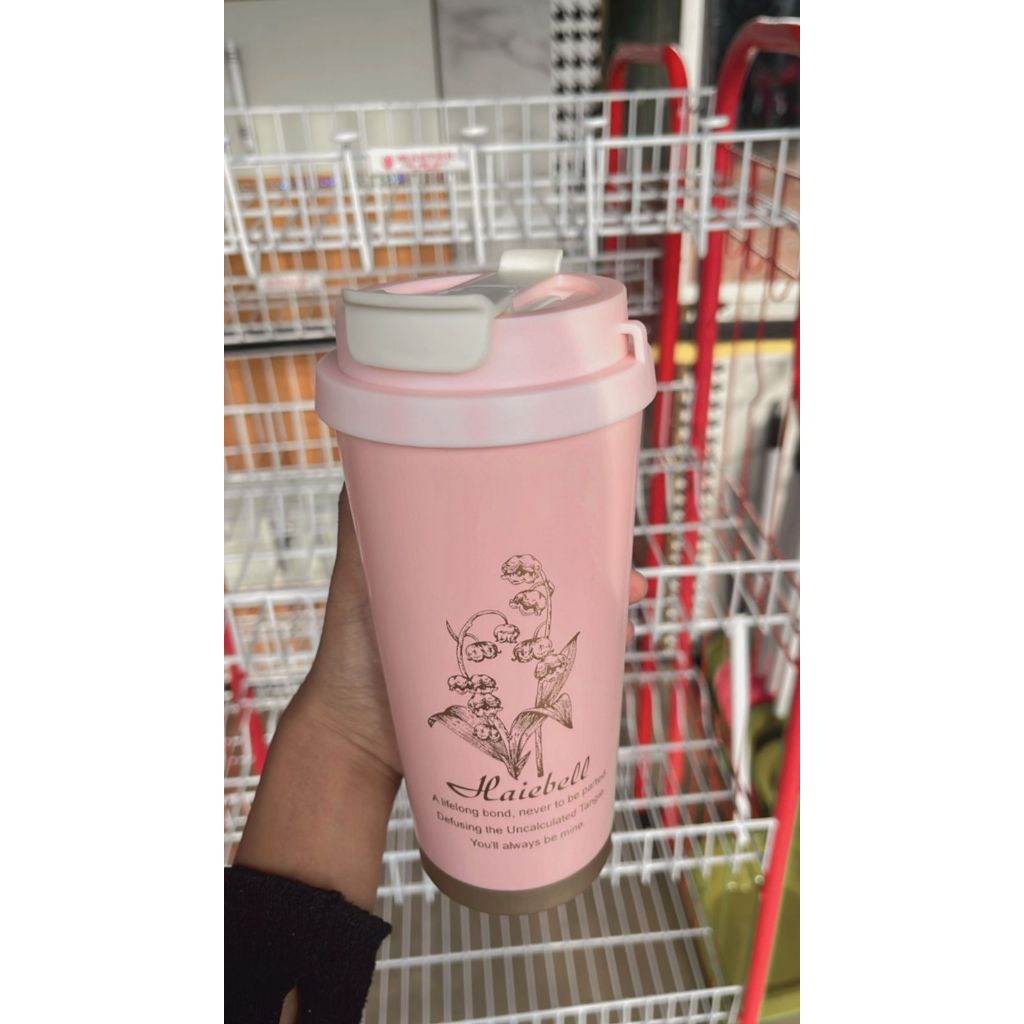 MUG COFFE LILY - MUG STAINLESS- MUG PANAS DINGIN - MUG VIRAL