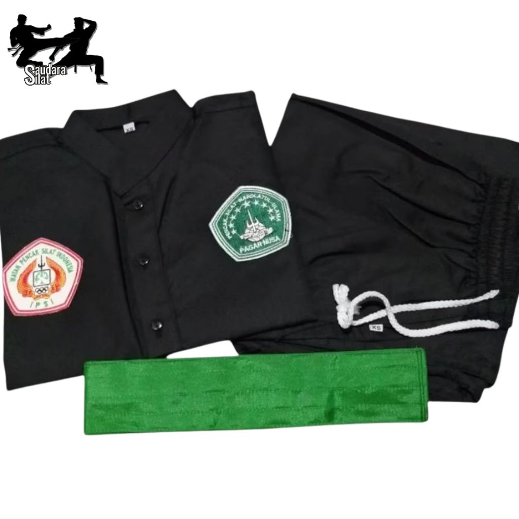 SERAGAM PENCAK SILAT PAGAR NUSA (PN), BAJU SILAT SISWA PN (1 Stel, Baju, celana & Sabuk)