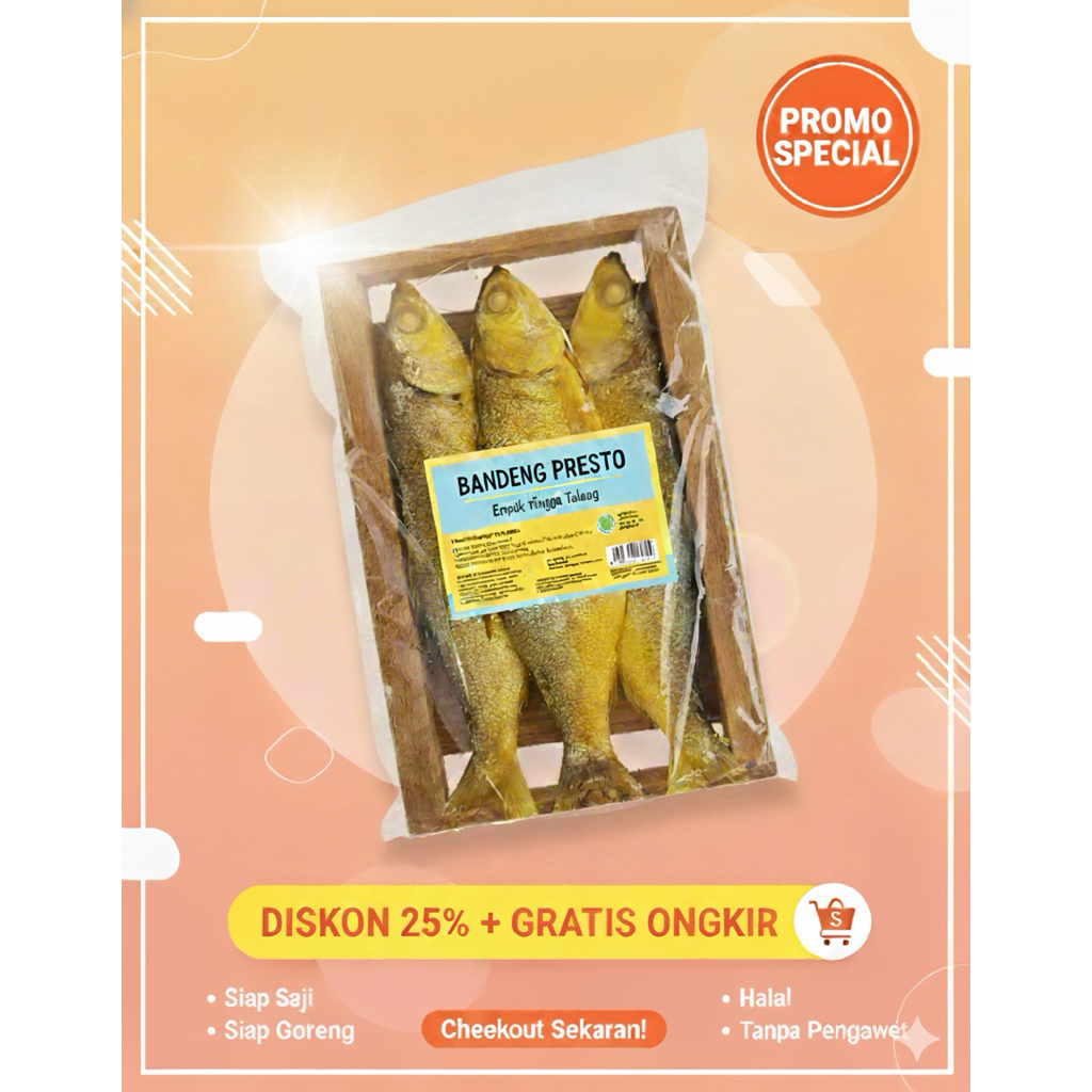 Bandeng Presto Duri Lunak Asli juwana Bisa goreng/bakar