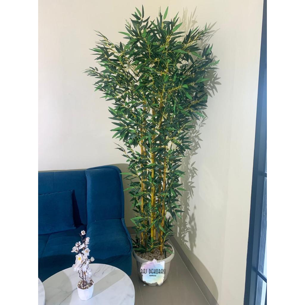 Pohon bambu artificial 2meter - bambu plastik hiasan- pohon bambu plastik- pohon plastik-Pohon Dekor