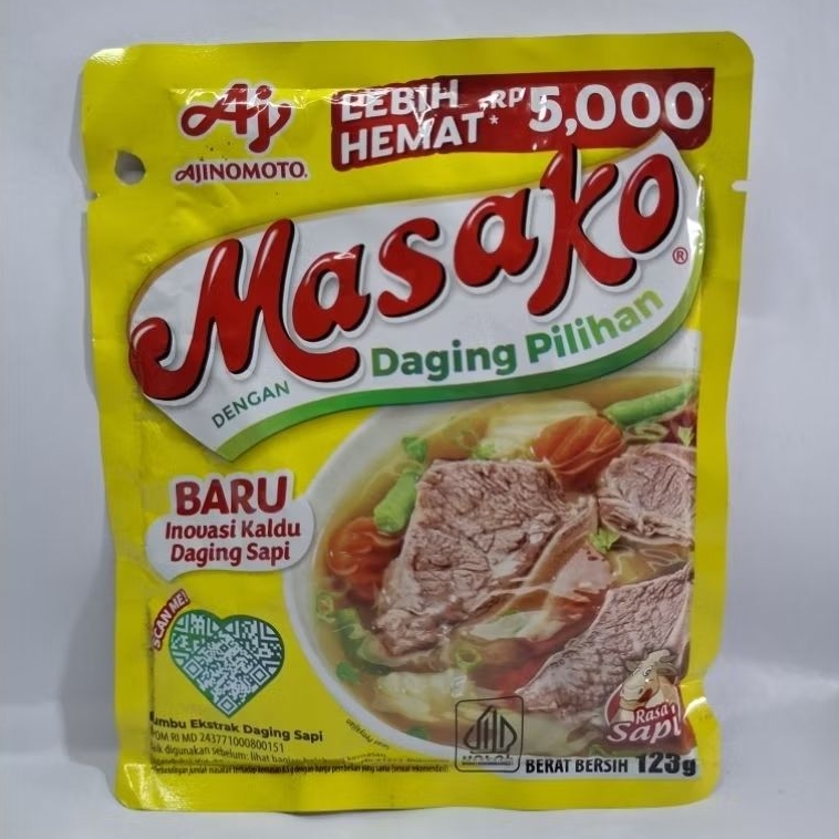 Masako Ayam Masako Sapi 123g / masako 5000