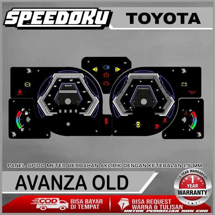 PAPAN SPEEDOMETER CUSTOM TOYOTA AVANZA OLD