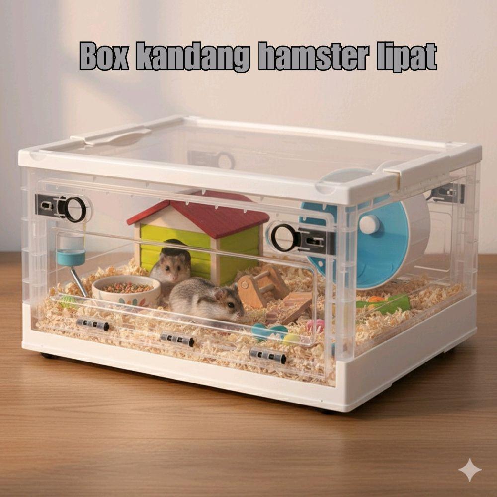 Kandang hamster Transparan/ Kandang box hamster/ Box kontainer kandang hamster transparan lipat/ Sto
