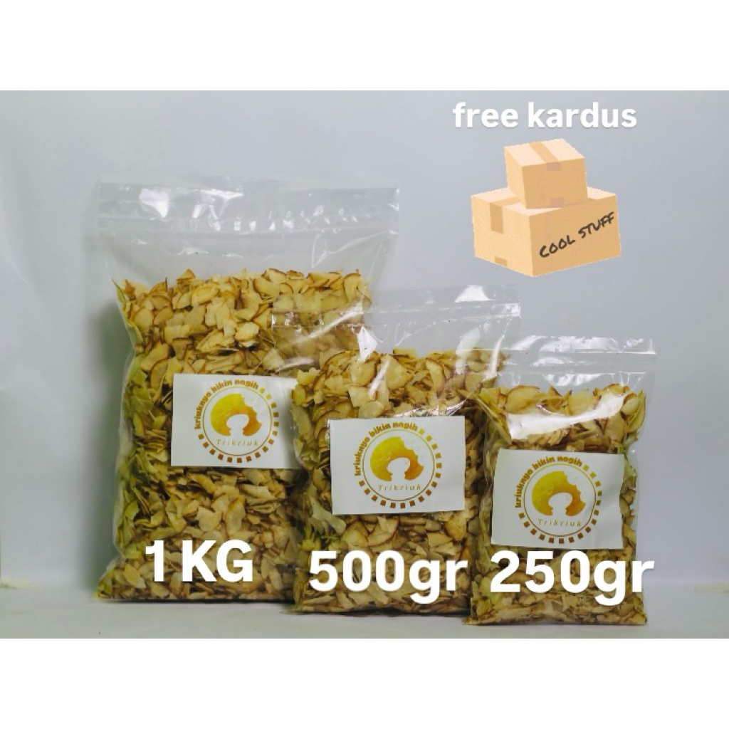 Keripik Singkong Patahan Kusuka Original Snack Gurih 1kg Keripik Kiloan Murah