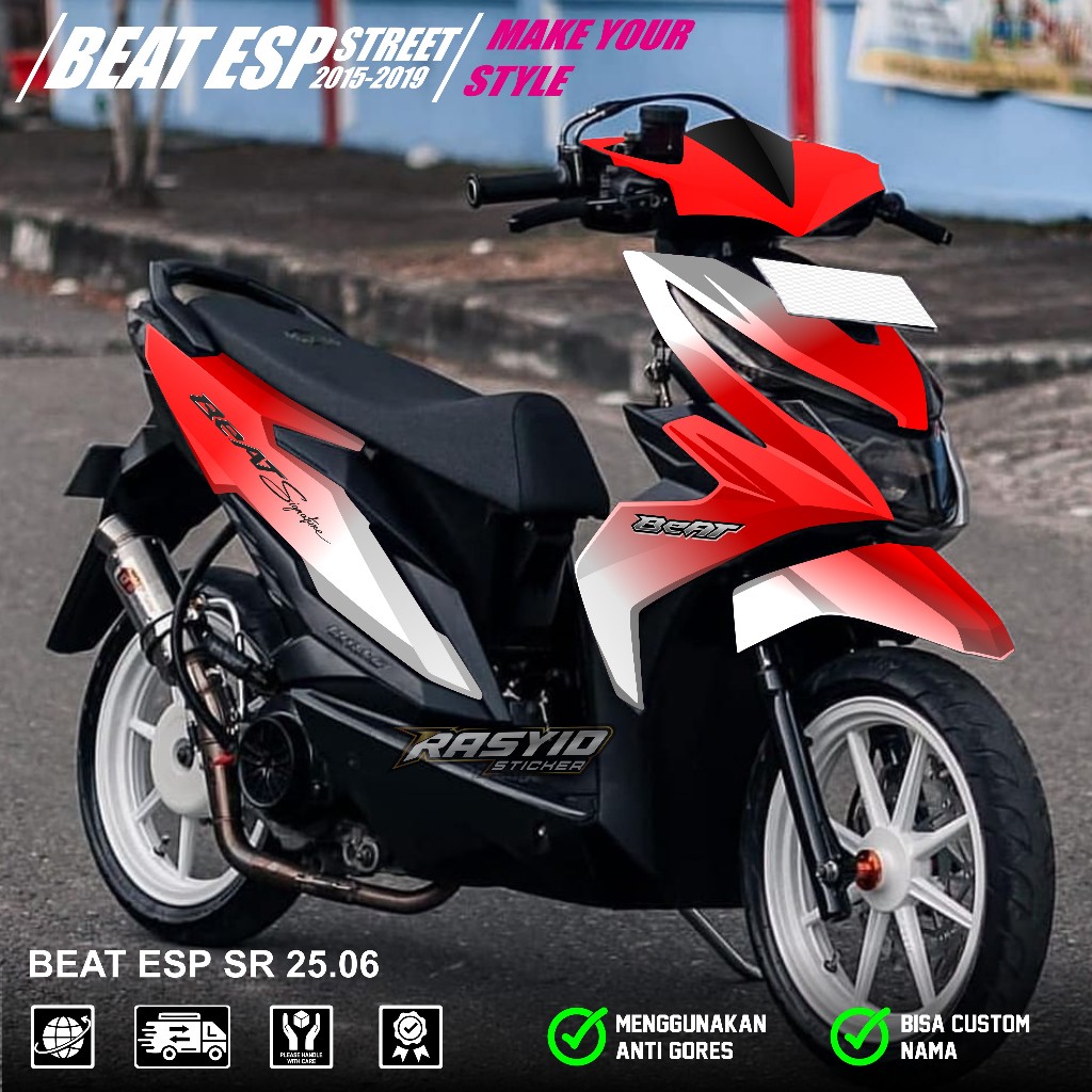COD Sticker Decal Full Body Honda Beat FI Esp Beat Street Tahun 2016 2017 2018 2019 Sticker Full Bod