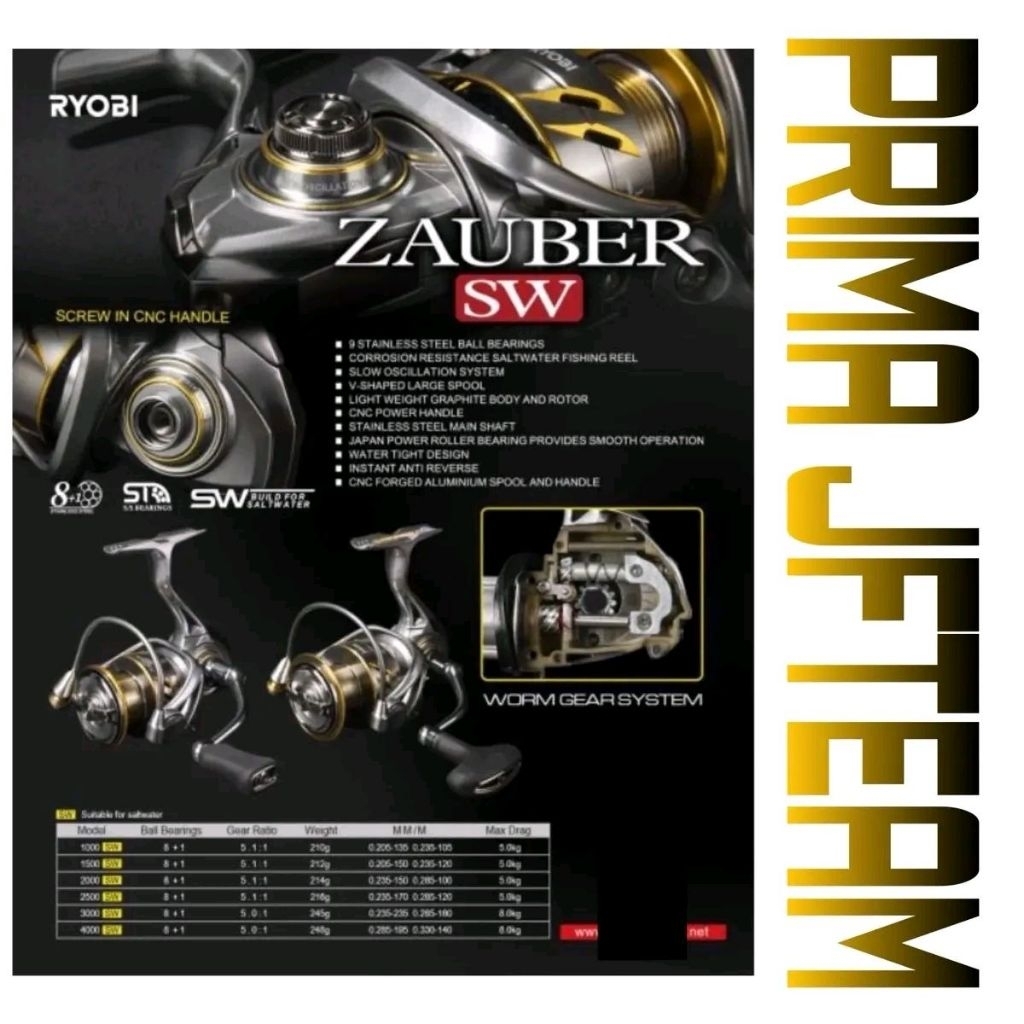 Reel Ryobi Zauber SW untul laut