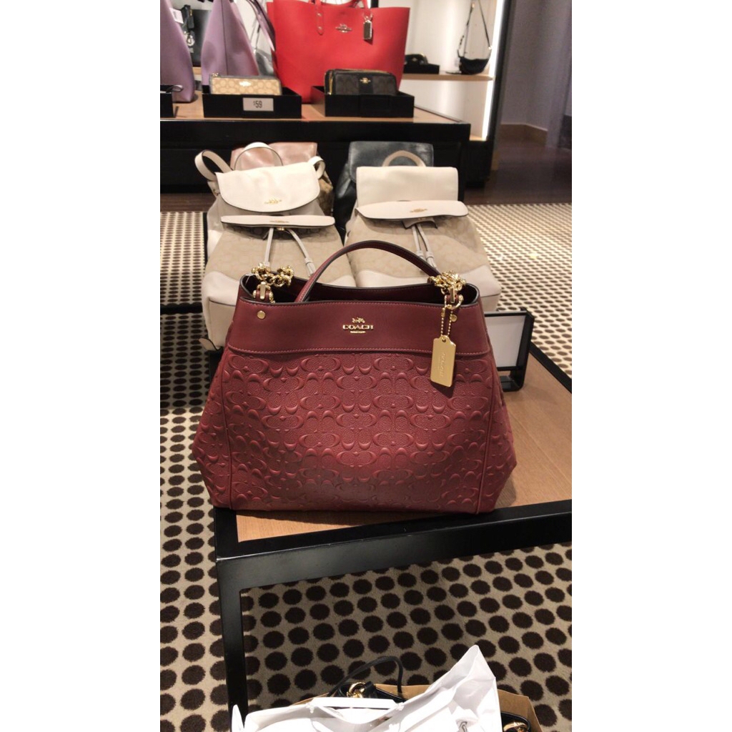 COACH Bag Preloved/Coach LEXY Shoulder Original/Coach Merah Maroon