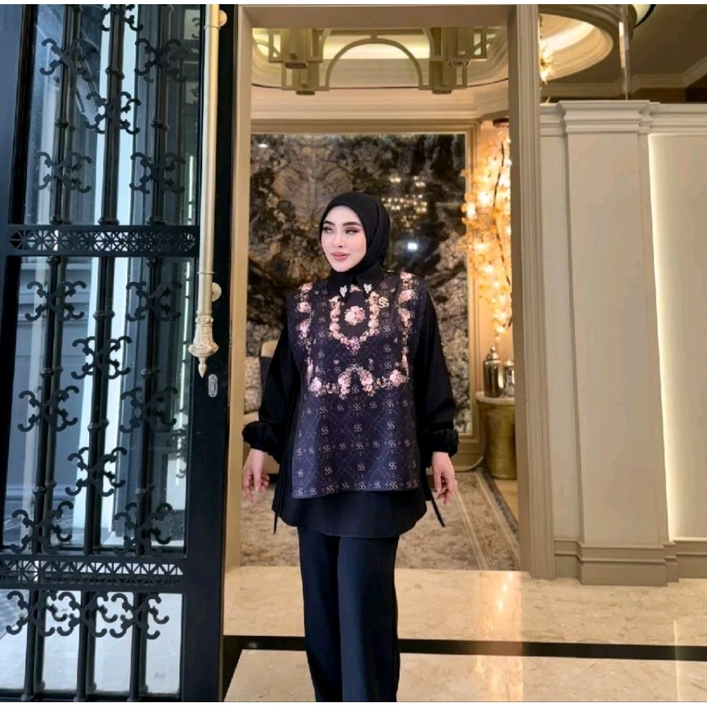 Setelan Baju Celana Shellasaukia Baju Muslim Wanita Dewasa Remaja