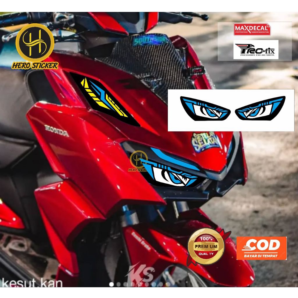 Stiker Lampu VARIO 160 | Stiker Variasi Lampu Alis Motor Honda VARIO 160 New | Stiker Alis VARIO