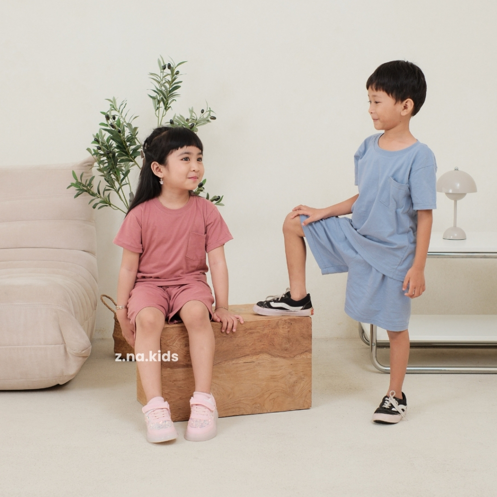 SETELAN CELANA PENDEK ANAK PEREMPUAN - ONESET ANAK 3-12 TAHUN - SETCEL ANAK PEREMPUAN