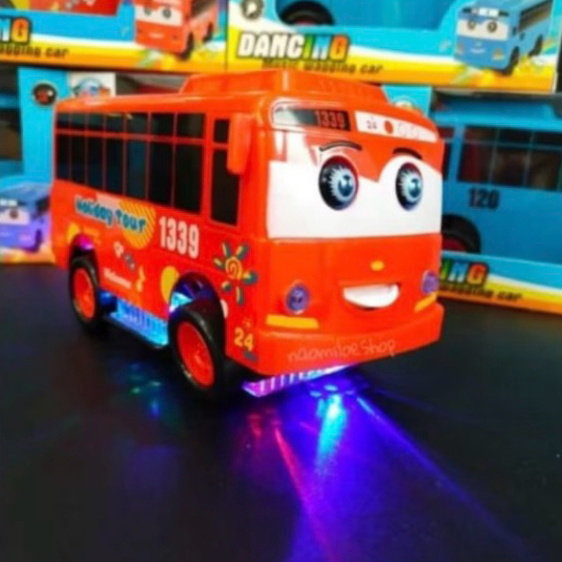 TAYO MAINAN BUS ANAK MOBIL LITTLE DAN BIS LAMPU MUSIK PULL MURAH BISA OLENG JALAN DANCING JOGET MUSI