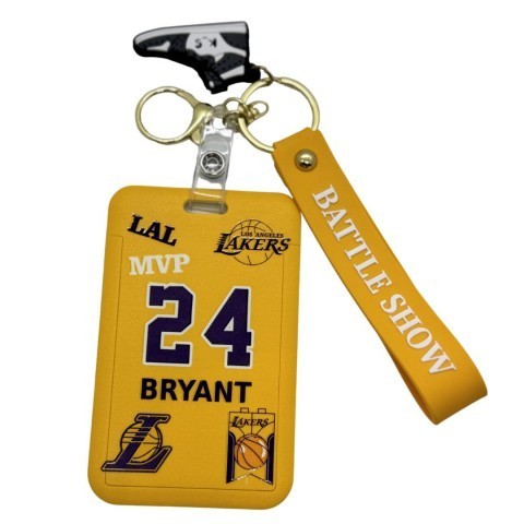 Card Holder Basket Lakers  Kobe Bryant #24 dengan Gantungan Kunci & Tali🕊️