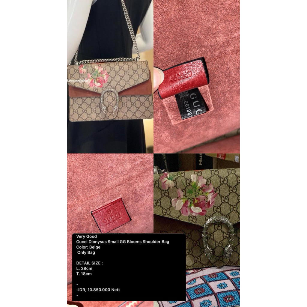 Preloved Tas Gucci Dionysus Original