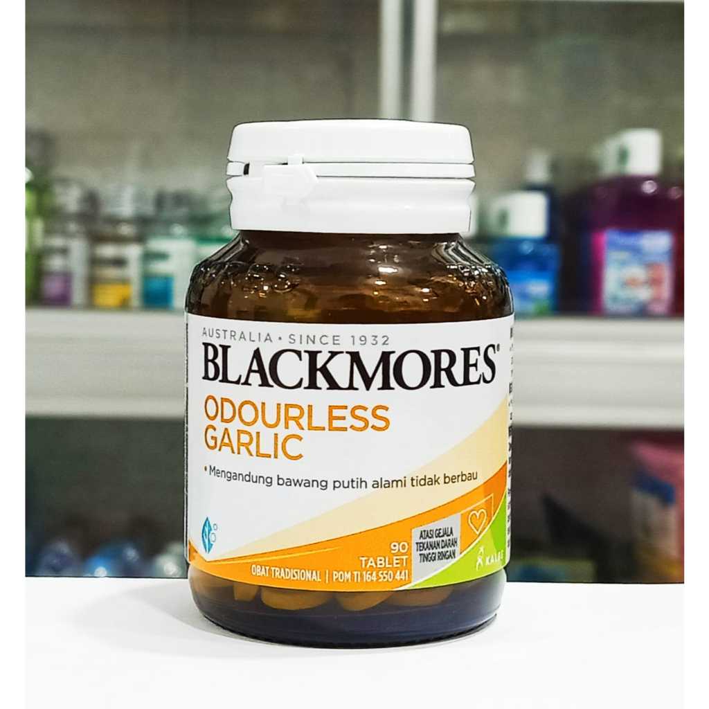BLACKMORES ODOURLESS GARLIC (ISI 90 TABLET) - MENURUNKAN DARAH TINGGI, DAN MENJAGA KESEHATAN JANTUNG