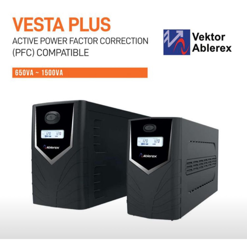 UPS Vektor Ablerex Vesta Plus 650VA – Kondisi NEW, belum pernah dipakai. Cocok untuk PC, kasir, CCTV