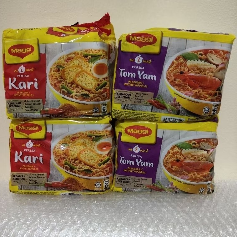 Maggi Mi Kari (isi 5 Bungkus) Mie Malaysia / Mie Kuah / Mie Import / Instant Noodles / Maggi Mie Tom