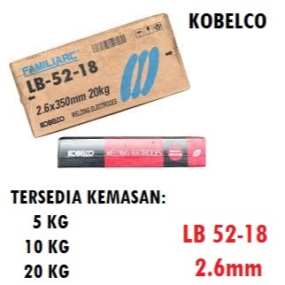 Kawat Las LB52-18 2.6mm 3.2mm 4mm E7018 KOBE 7018 LB5218 2,6mm 3,2mm 4mm