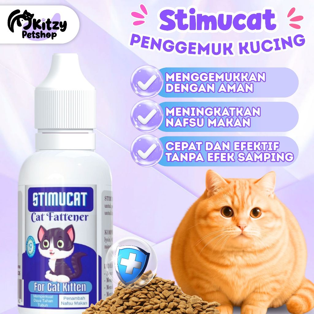 Penggemuk Kucing Obat Penambah Berat Badan Nafsu Makan 30ml KITZY