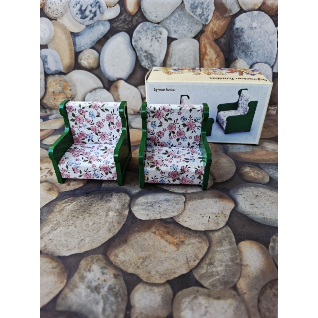 sylvanian families vintage#vintage green armchair #sylvanian families rare