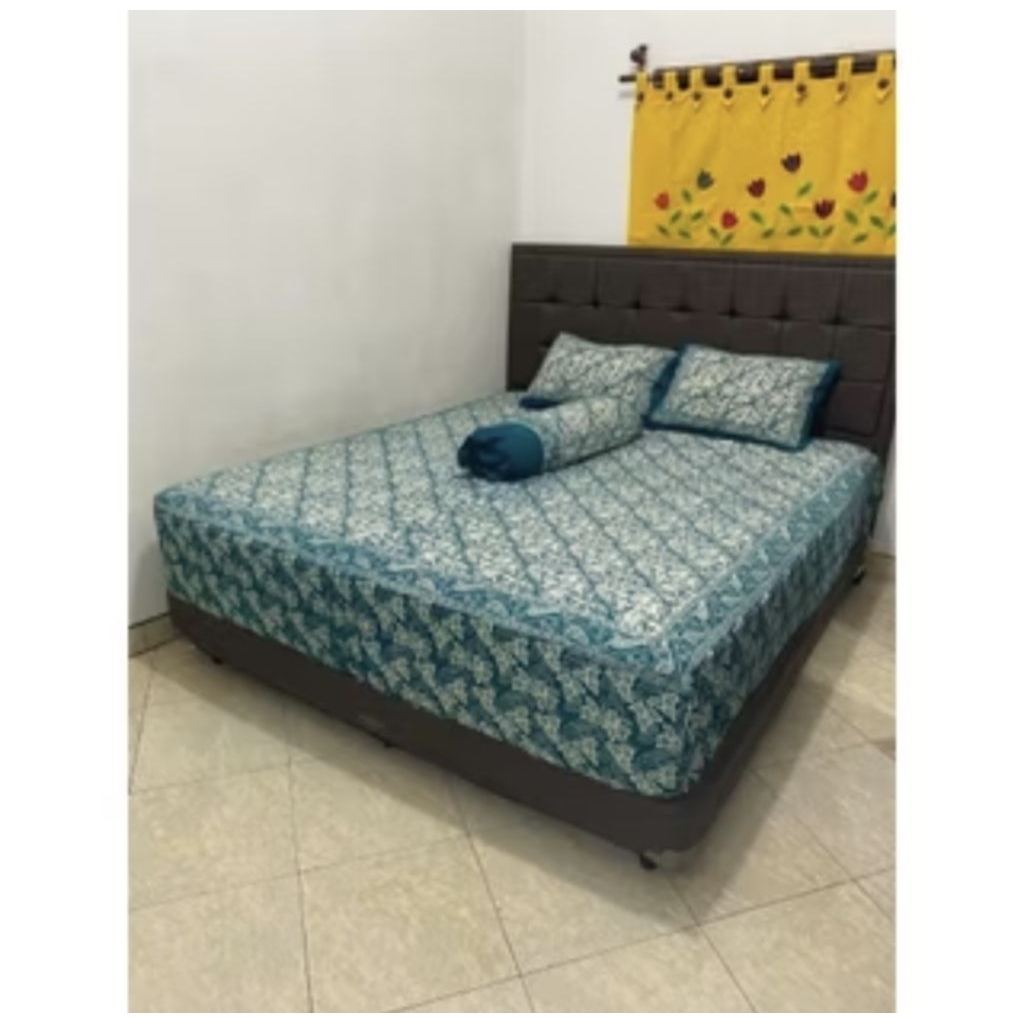 SPREI BATIK SOLO TINGGI 35CM KATUN PREMIUM