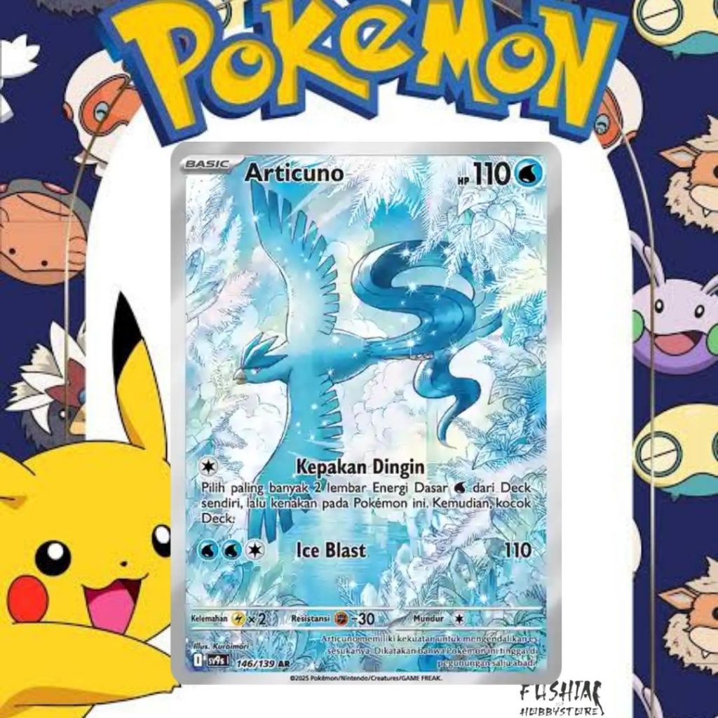 Kartu Pokemon TCG AR SV9S Articuno (146/139)