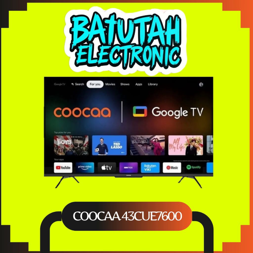 COOCAA 43CUE7600 4K GOOGLE TV 43 inch