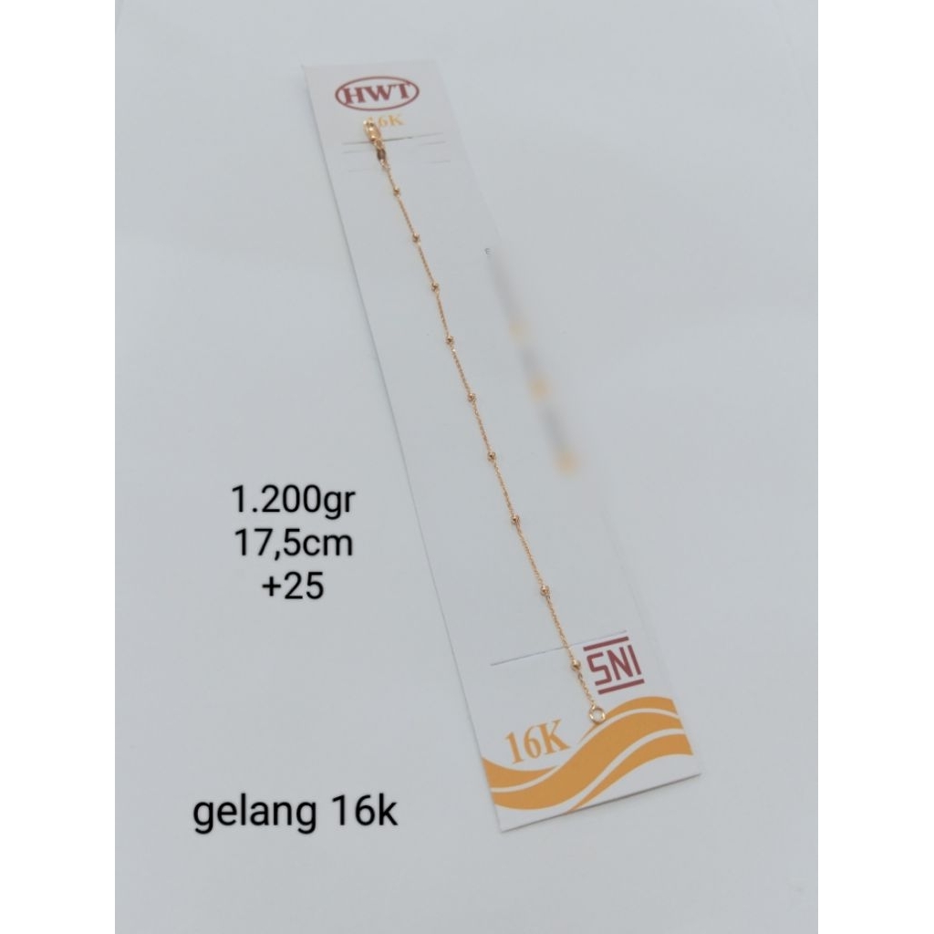 gelang emas 16 karat