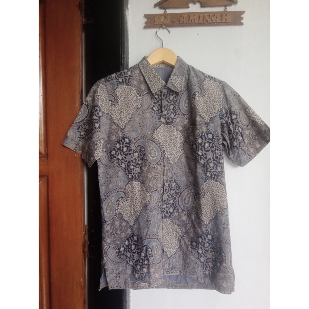 Kemeja Batik Cowok Preloved Gratis Kaos Atasan Kondangan Pria PL Murah