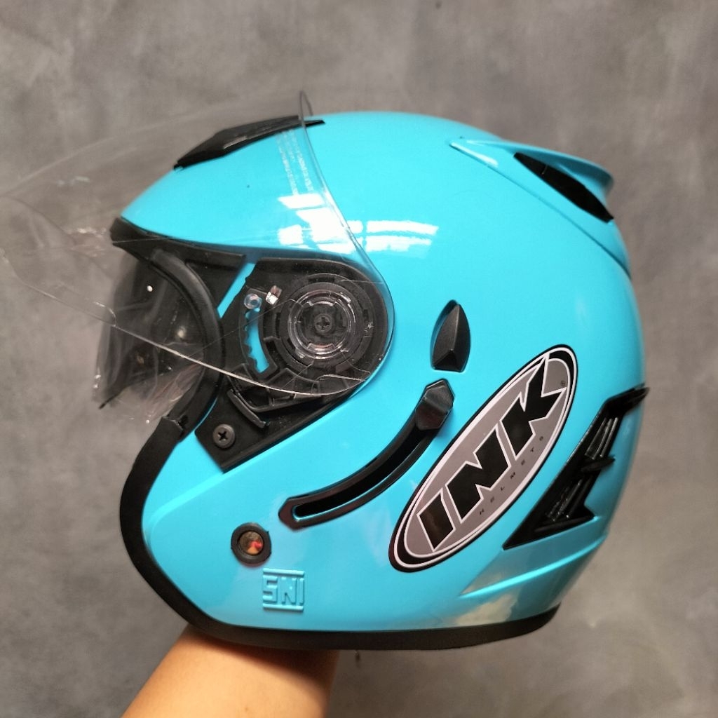 (COD) HELM INK DOUBLE VISOR SNI PRIA DAN WANITA