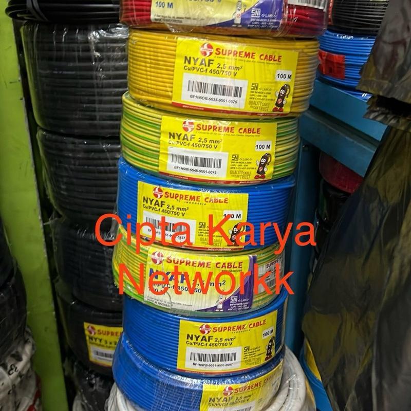 Kabel Supreme Nyaf 2,5mm 100m / NYAF 2.5 Supreme Serabut / NYAF 2.5mm Supreme Serabut