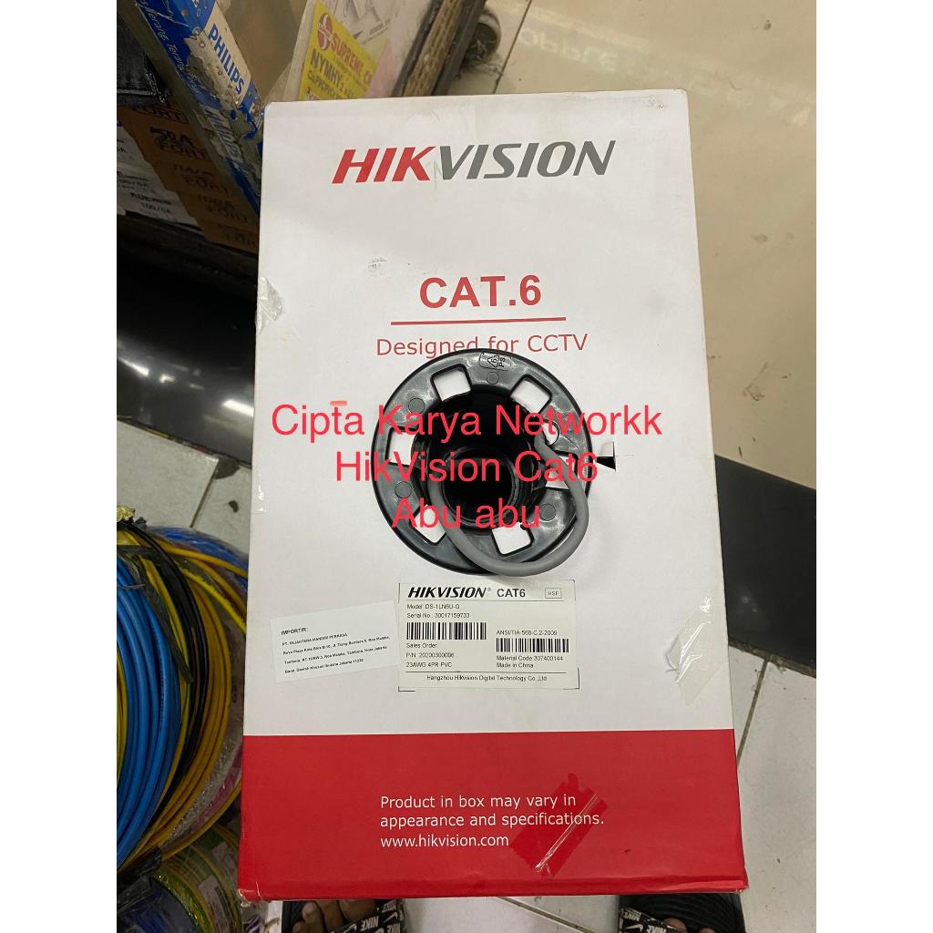 Kabel HIKVISION UTP Lan Cat6 Grey 305m / Utp Cat6 HIKVISION / Lan Cat6 DS-1LN6U-G