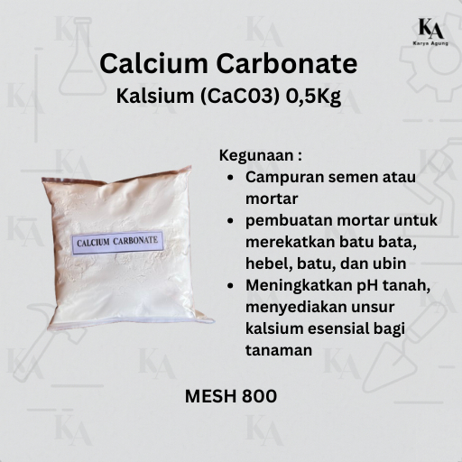 Calcium Carbonate - Kalsium Karbonat CaCO3 MES800 - 0,5KG