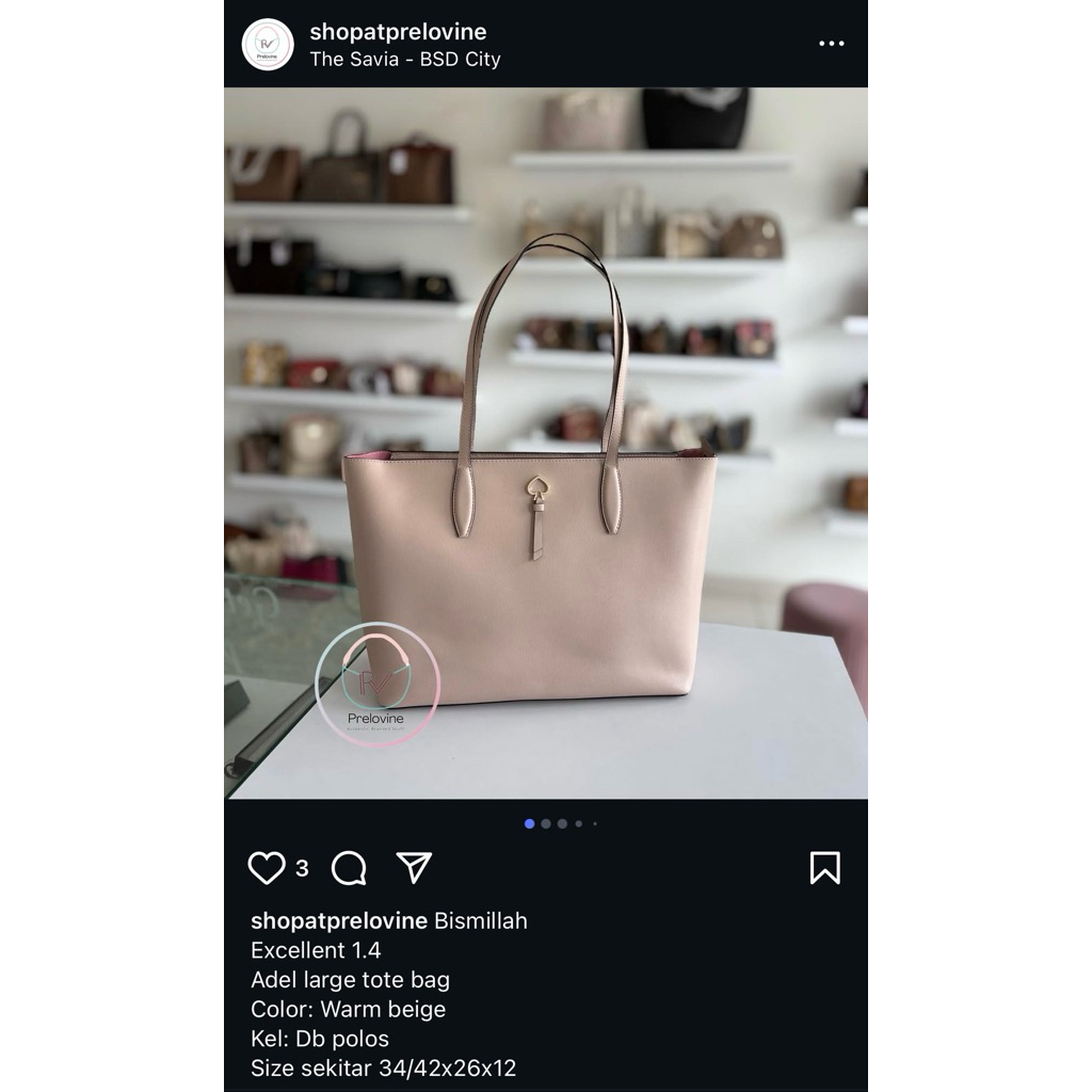 Adel large tote warm beige Preloved