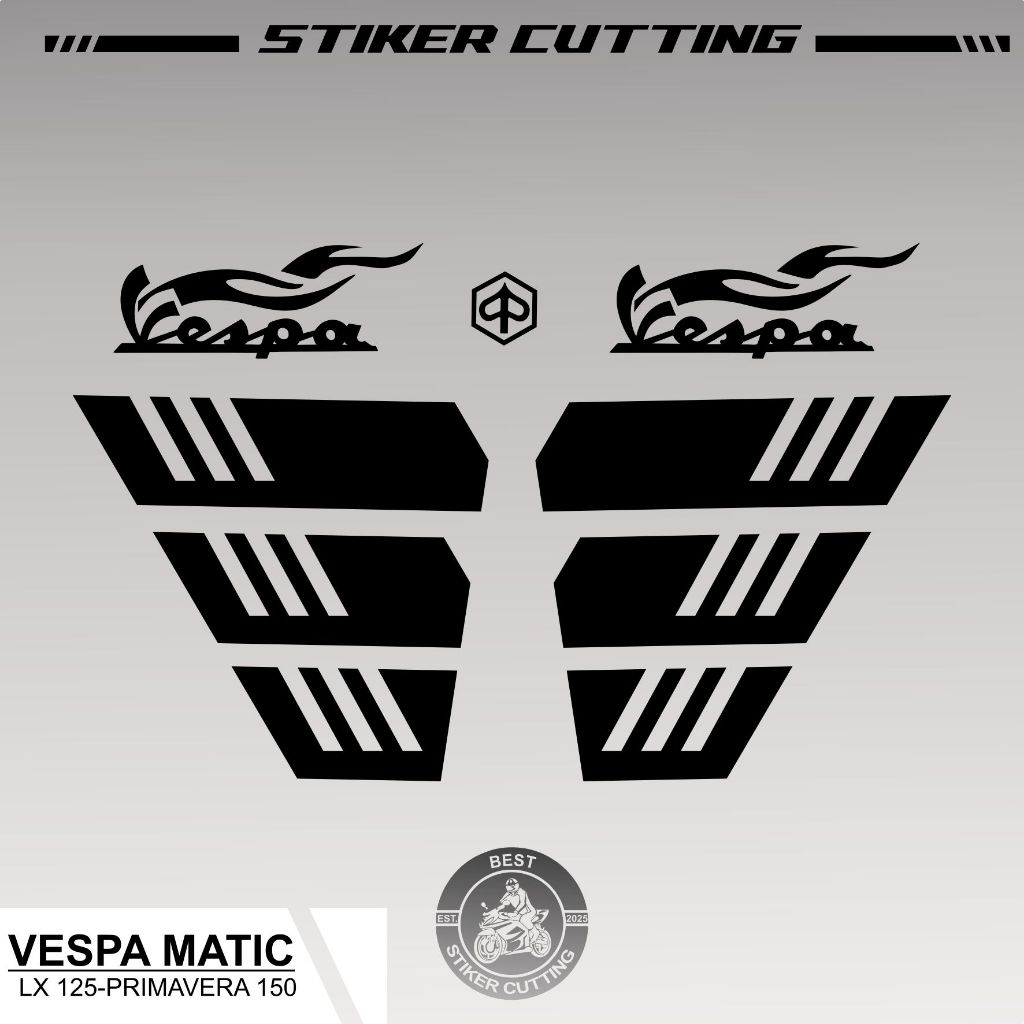 STRIPING CUTTING VESPA MATIC MOTIF 02 / VESPA SPRINT / VESPA PRIMAVERA / VESPA PRIMAVERA S 150 IGET 