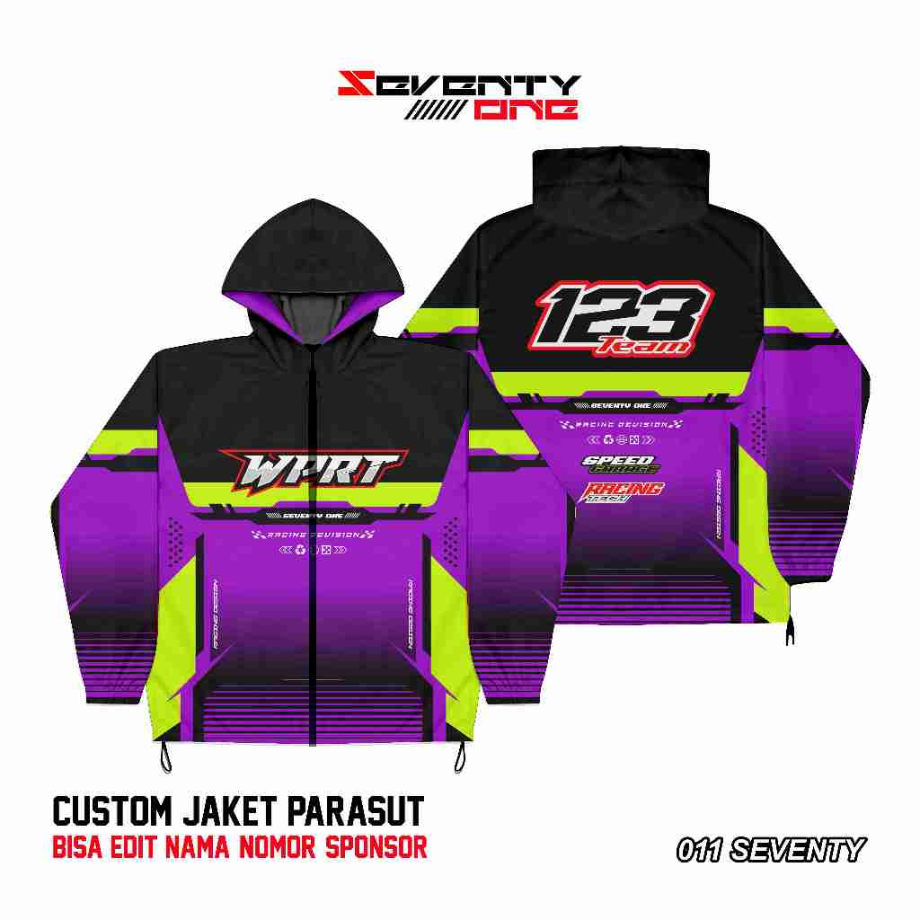 Jaket Parasut Tema Racing Jaket Printing racing custom desain  bisa ubah nama nomor jersey racing