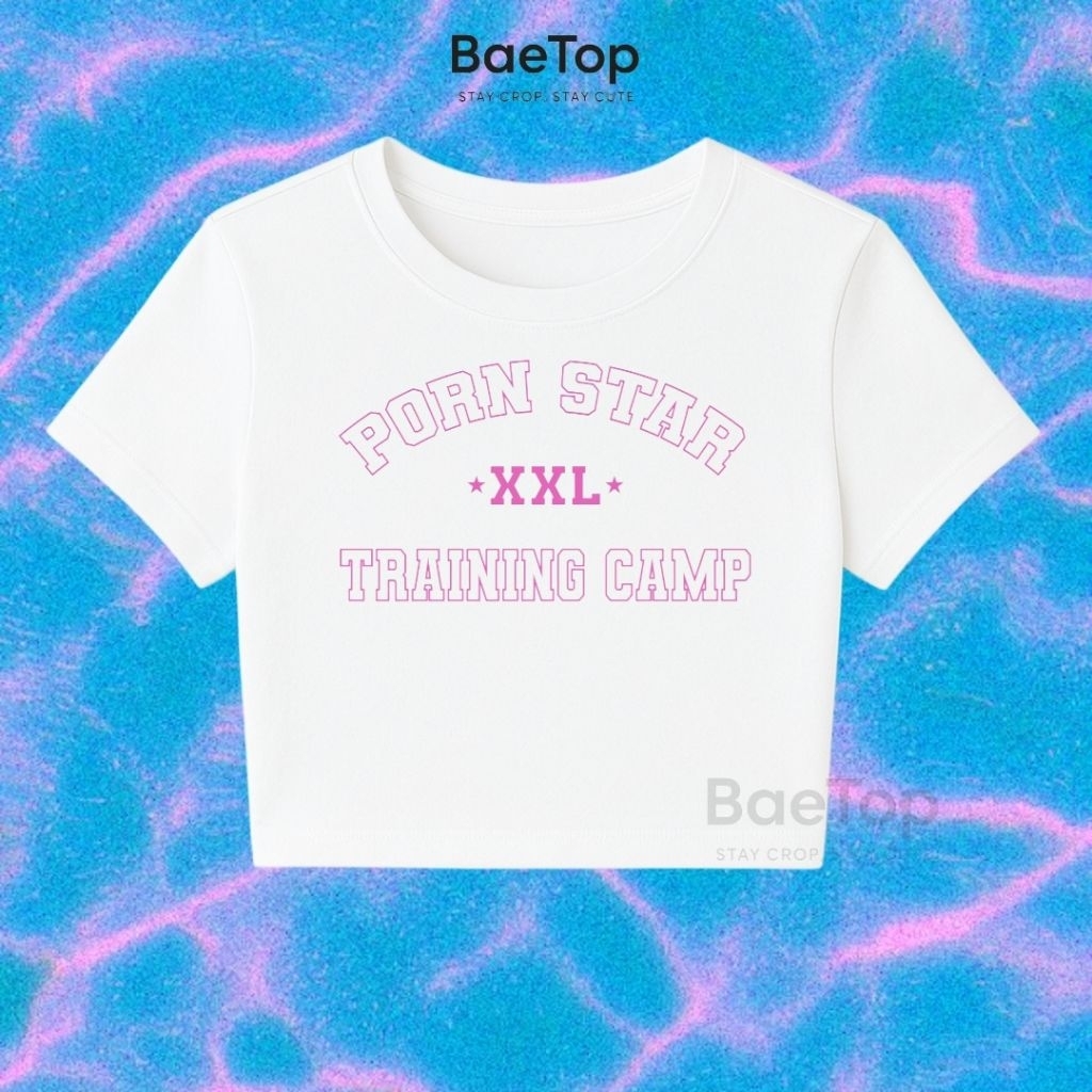 CROP TOP PORN STAR TRAINING CAMP | CROPTOP | CROP TOP HITAM | CROP TOP PUTIH | CROP Y2K | BOOTLEG | 