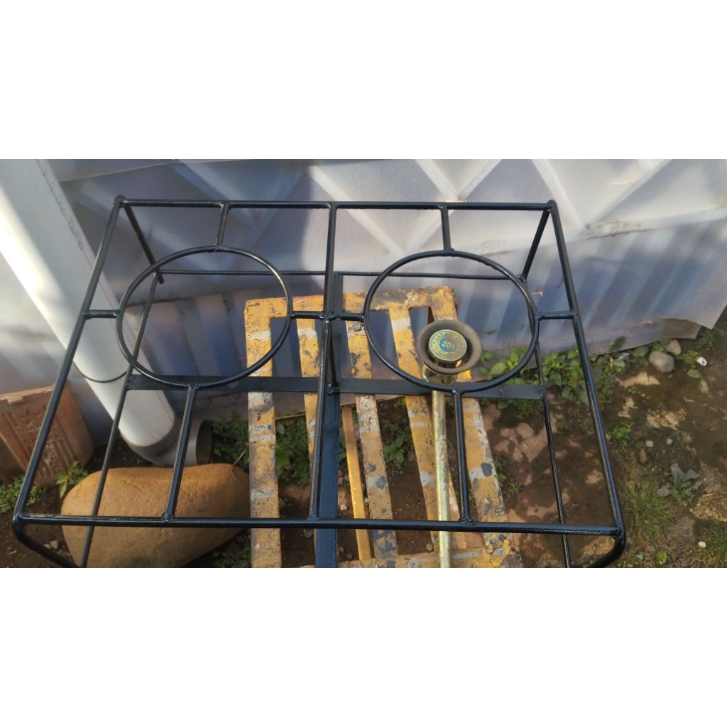 rangka kompor semawar 2 tungku 203