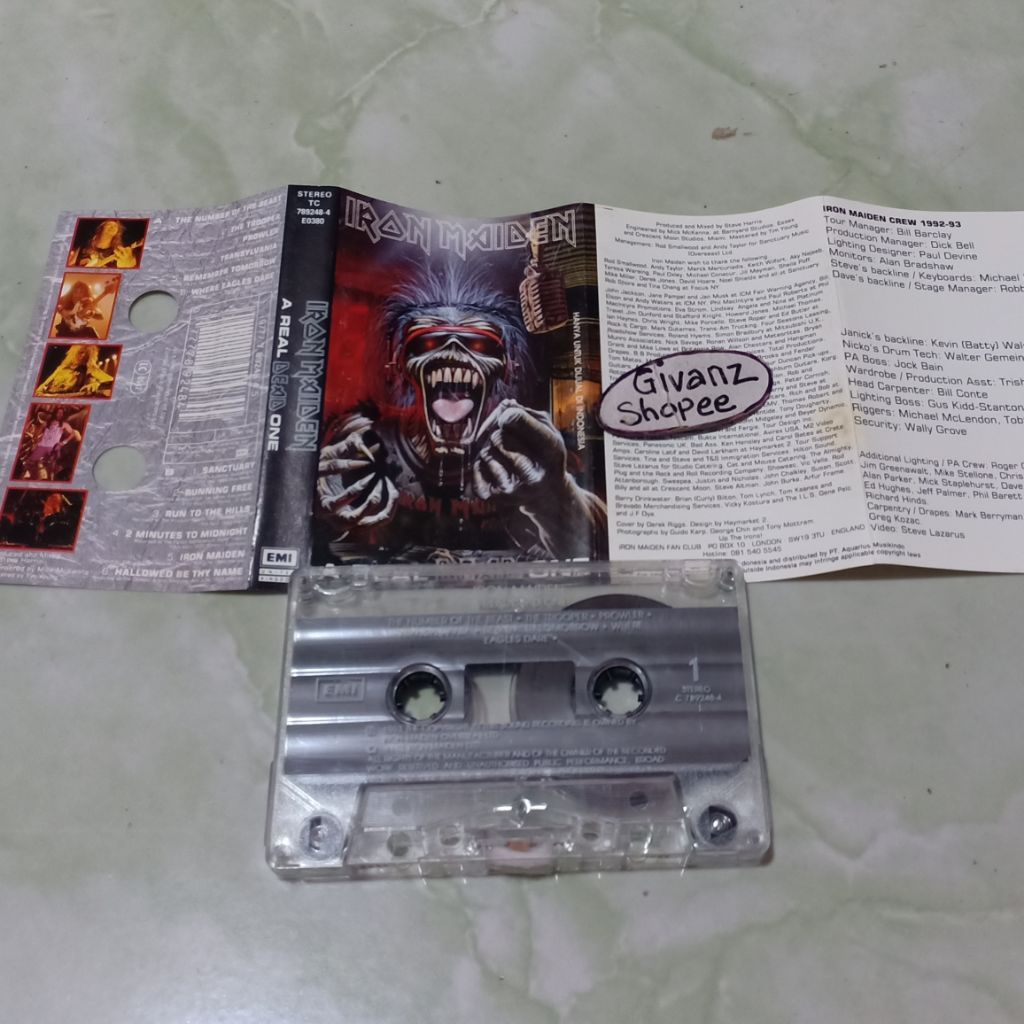 kaset pita IRON MAIDEN - A real dead one
