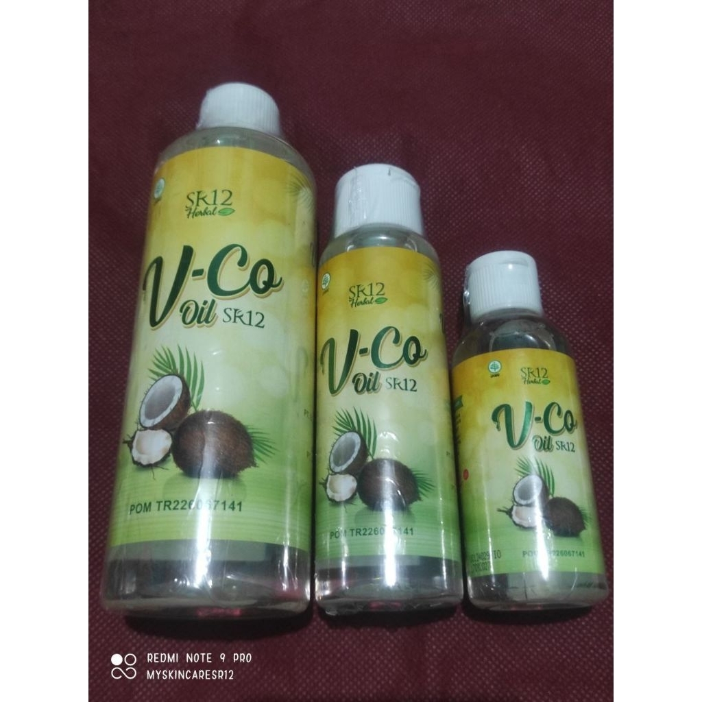 VCO Asli SR12 Herbal / Minyak Kelapa Jernih / Untuk Mengatasi Gatal-gatal / Untuk Kulit Bayi / Untuk