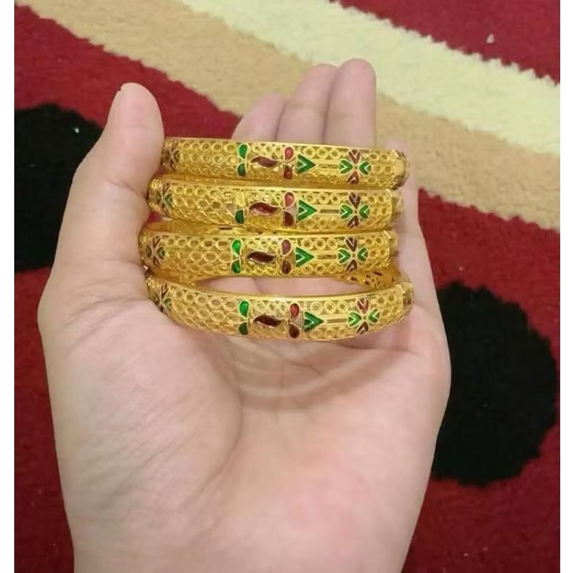 ayrahaccesories gelang keroncong dubai lapisan emas 24k